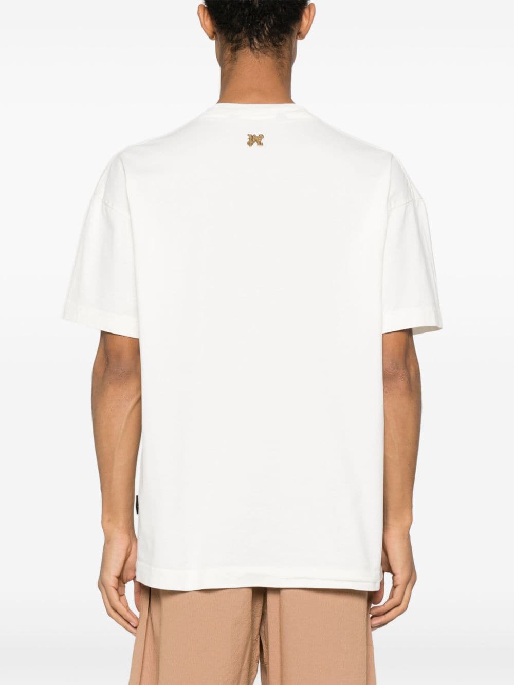 Shop Palm Angels Foggy Logo-print T-shirt In Weiss