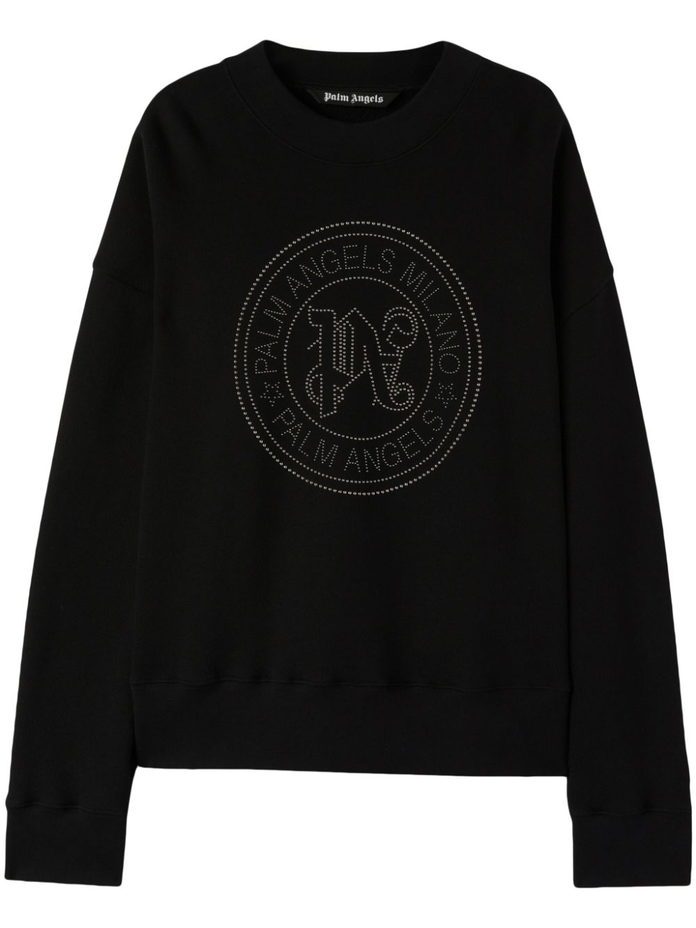 Palm Angels Milano Logo-embellished Sweatshirt In Black