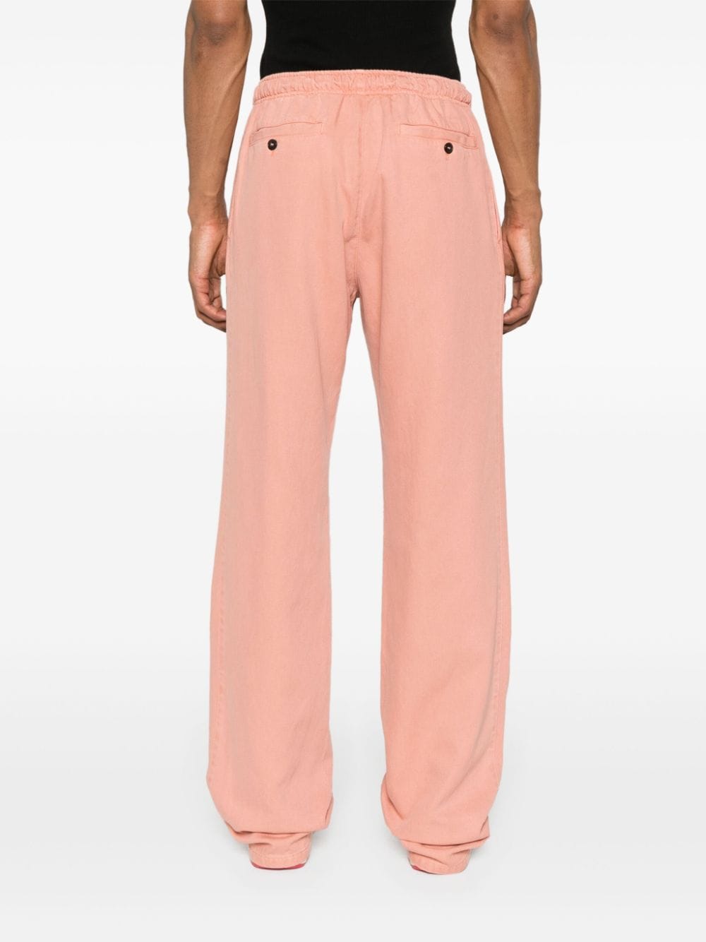 Shop Palm Angels Mid-rise Straight-leg Trousers In Pink