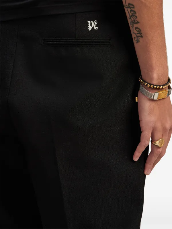 Palm Angels Monogram Workwear Trousers | Black | FARFETCH