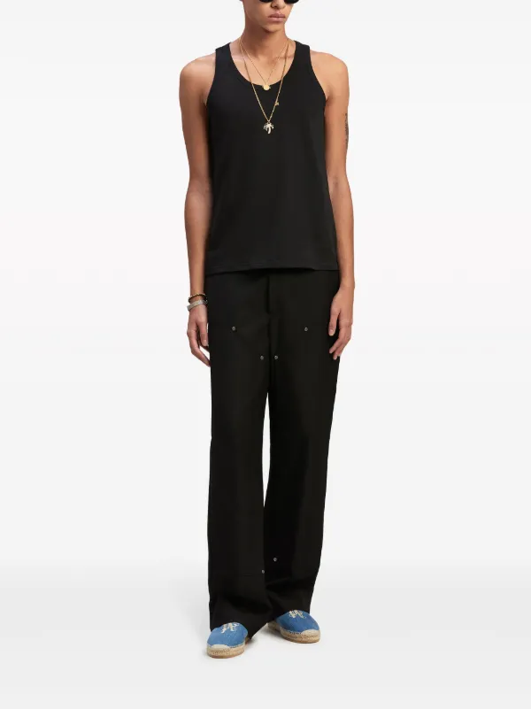Palm Angels Monogram Workwear Trousers | Black | FARFETCH