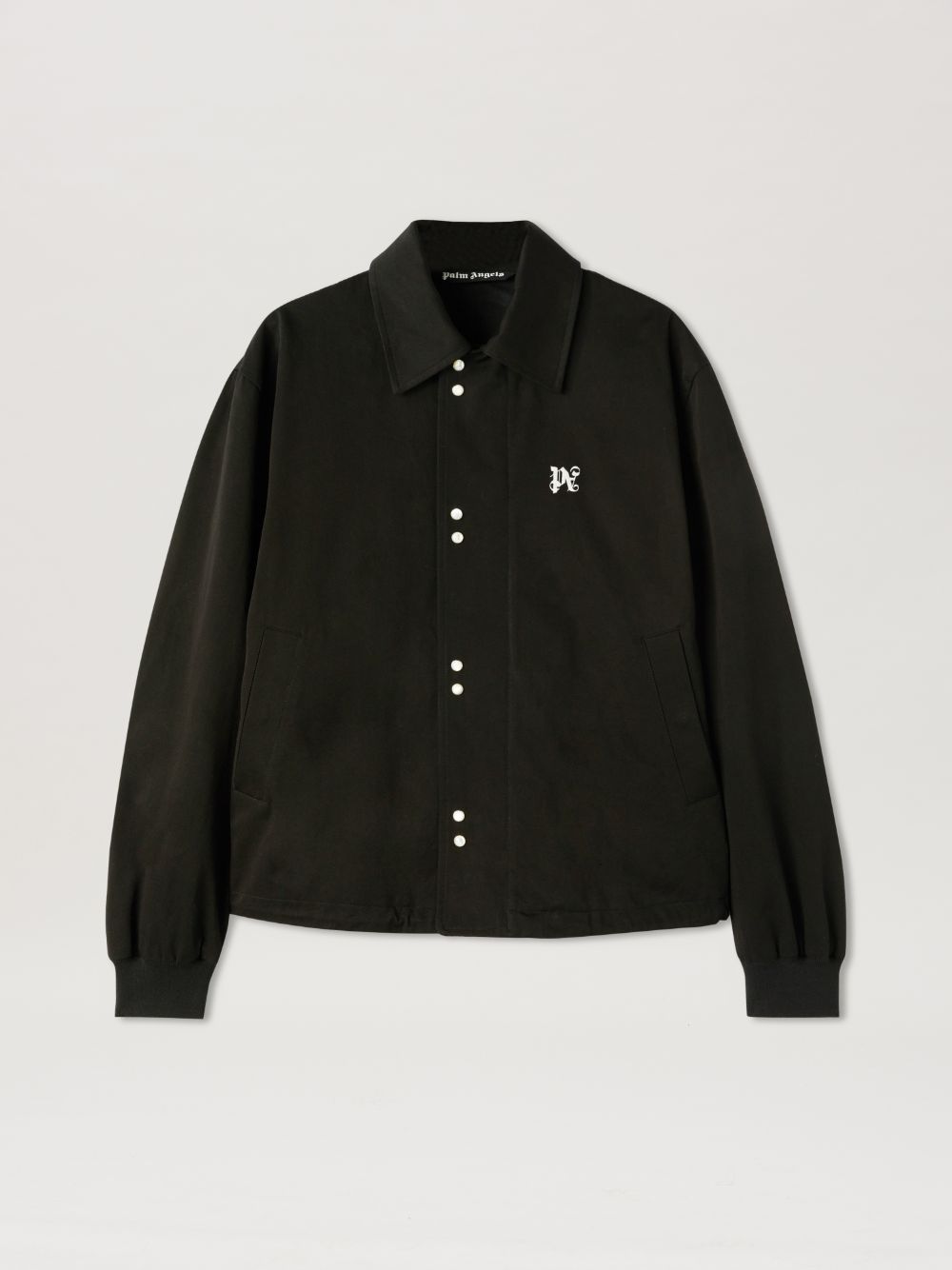 Palm Angels Monogram Coach Jacket In Black
