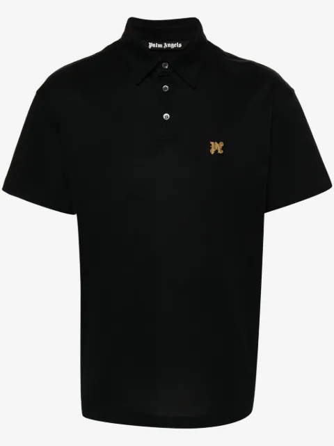 Palm Angels playera tipo polo con aplique de monograma