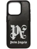 Palm Angels monogram iPhone 15 case - Black