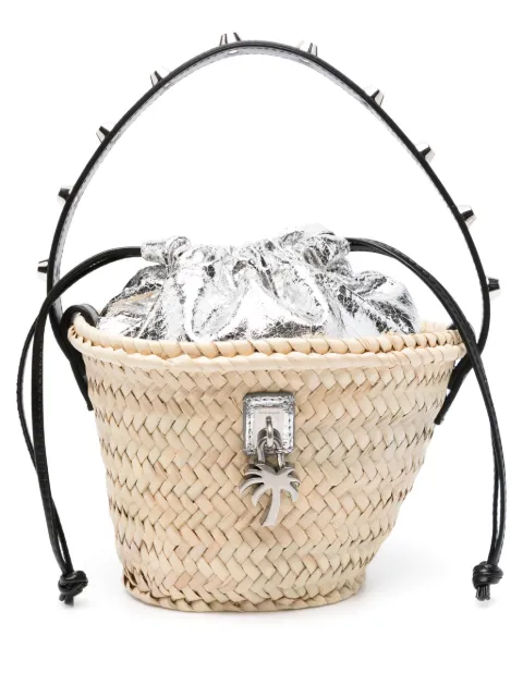 Palm Angels palm-appliqu� basket bag