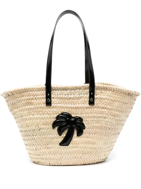 Palm Angels palm-appliqu� basket bag