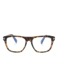 TOM FORD Eyewear square-frame tortoiseshell-effect glasses - Brown