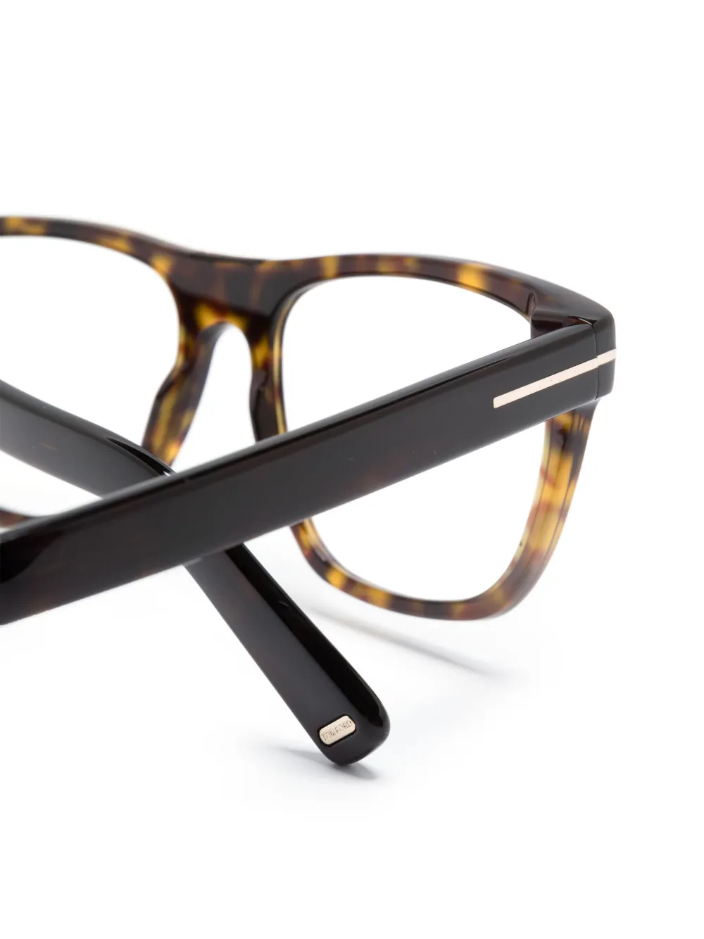  Tom Ford Eyewear Square-frame Tortoiseshell-effect Glasses - Brown 