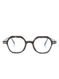 TOM FORD Eyewear FT5900B hexagonal-frame glasses - Brown