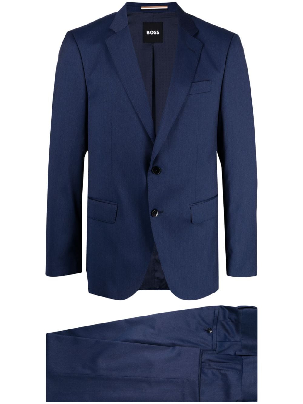 Hugo Boss Peak-lapels Single-breasted Suit In Blue