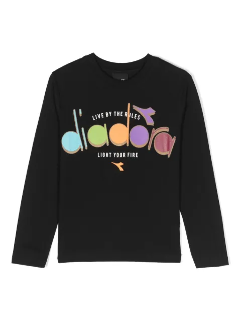 Diadora Junior logo-print cotton sweatshirt 