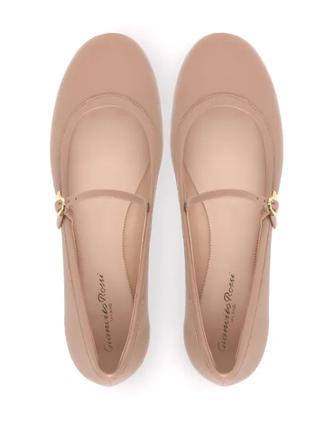 Gianvito Rossi Carla leather ballerina shoes G2222305GOMNAP - 2