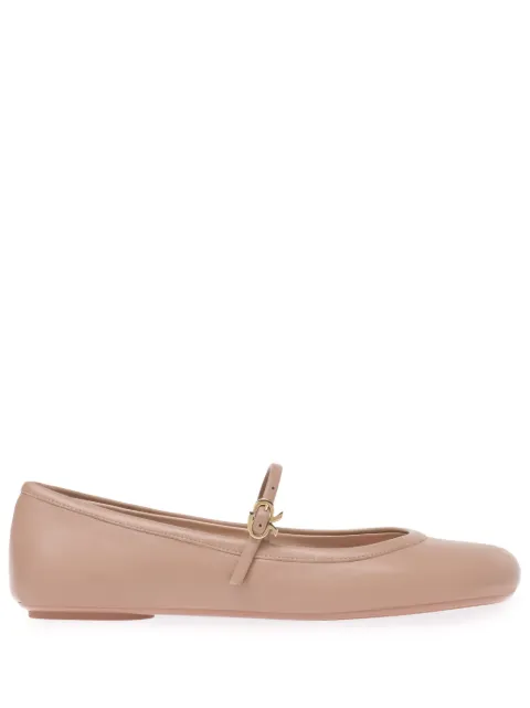 Gianvito Rossi Carla leather ballerina shoes