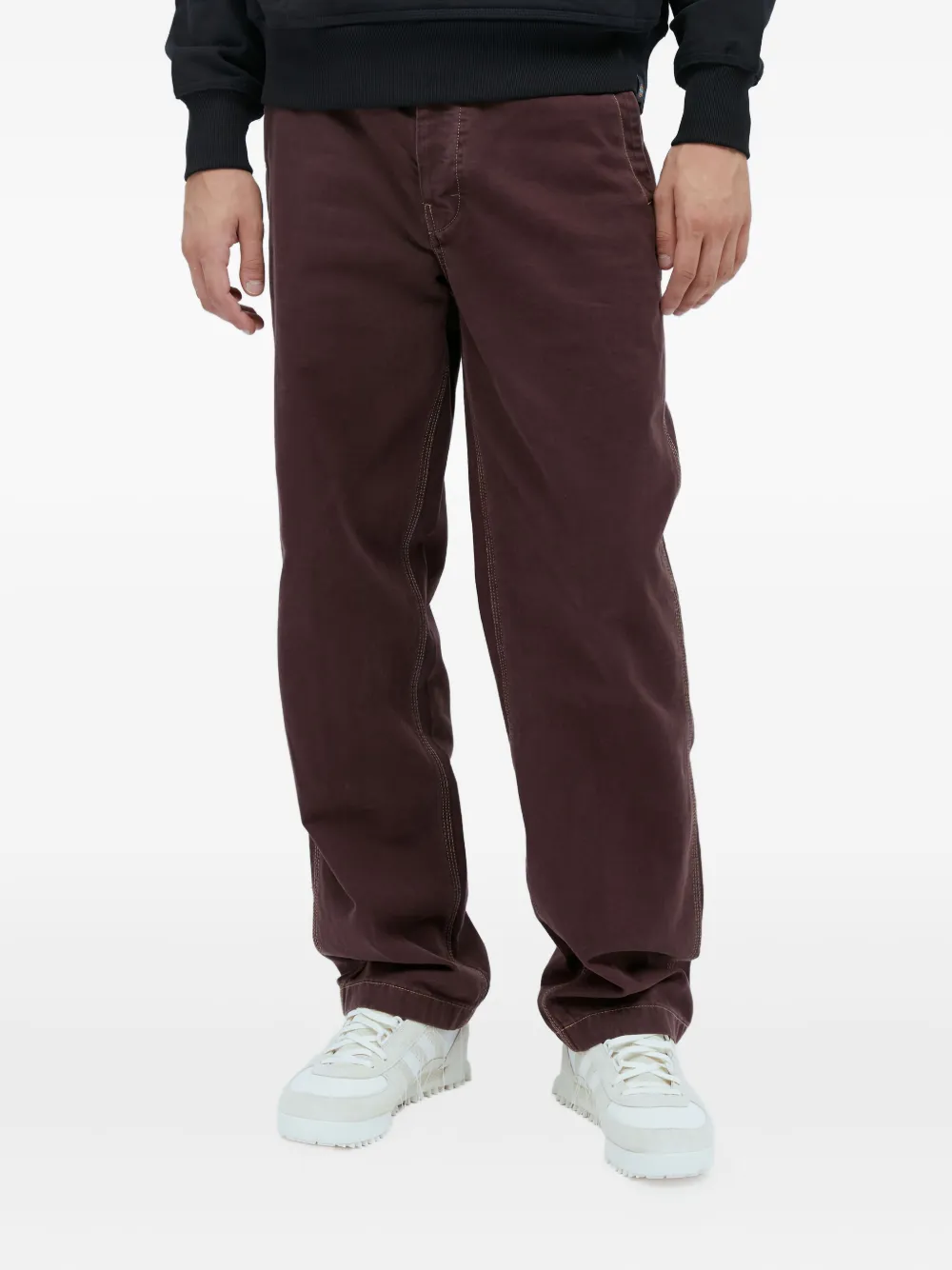 DICKIES Broek met dubbele naald Bruin