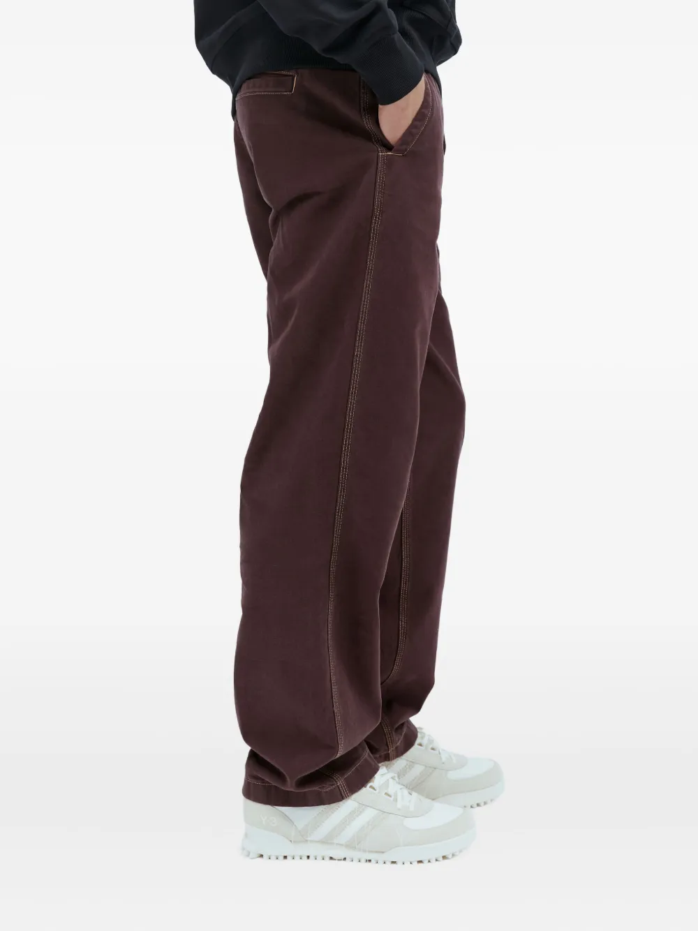 DICKIES Broek met dubbele naald Bruin