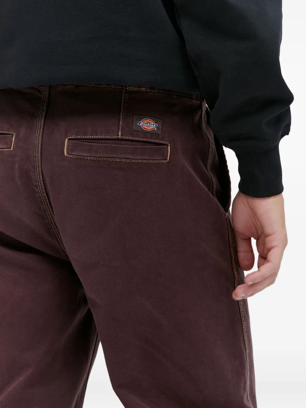 DICKIES Broek met dubbele naald Bruin