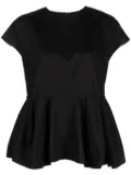Comme Des Garçons peplum-waist cotton blouse - Black