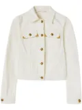 Palm Angels spread-collar denim jacket - White