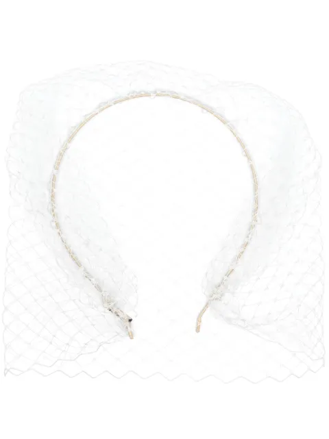Jennifer Behr veil-detail fishnet headband