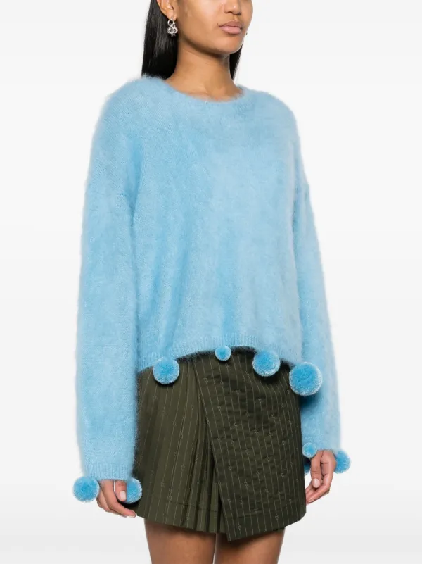 Ports 1961 pompom-embellished Mohair Blend Jumper - Farfetch