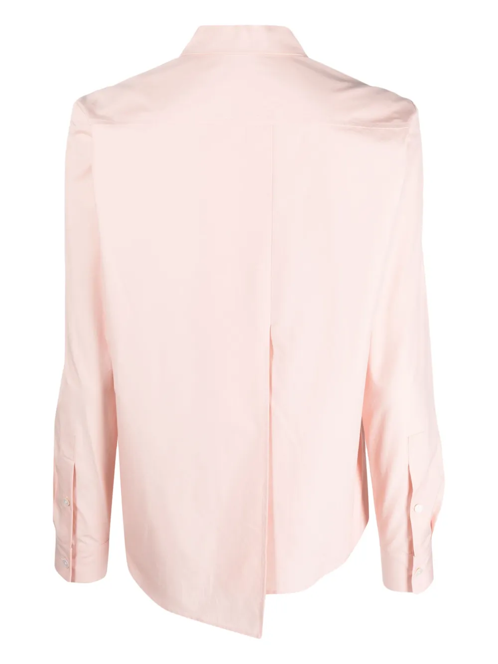 Shop Ports 1961 Asymmetric Long-sleeve Cotton Shirt In Pink