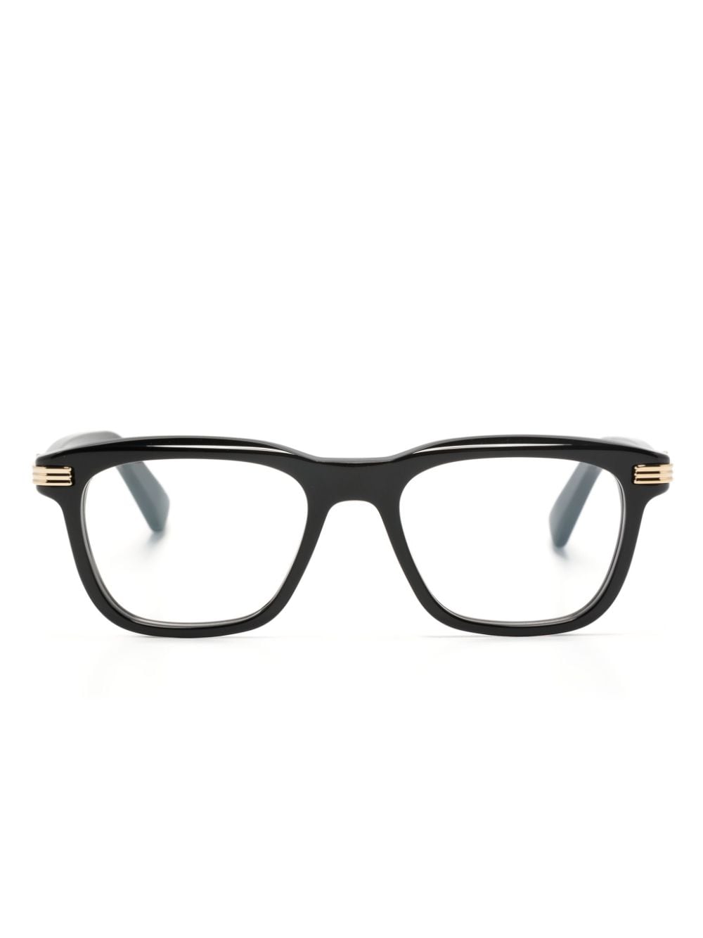 Cartier C De  Rectangle-frame Glasses In Black