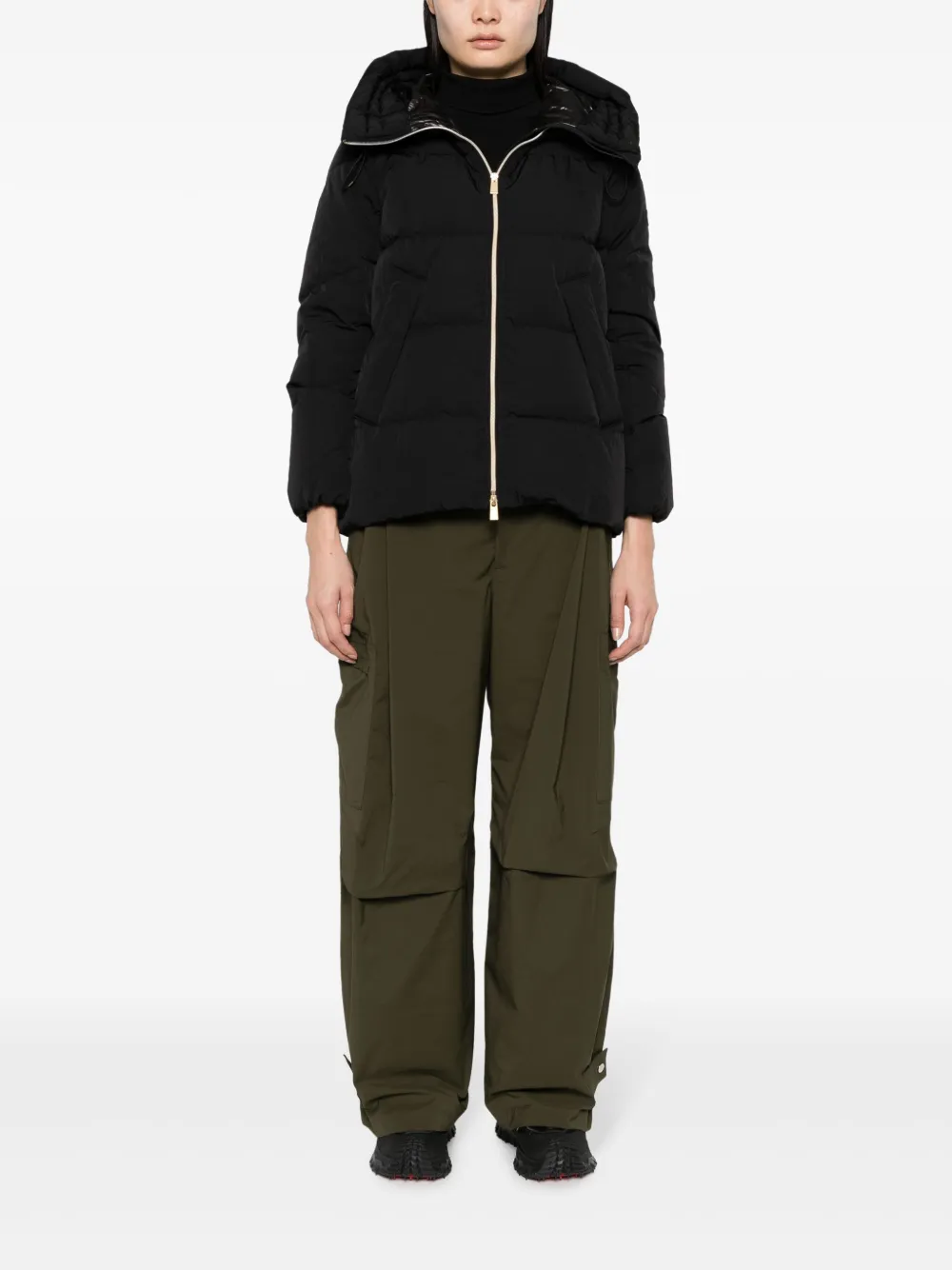 Tatras zip-up hooded down jacket - Zwart