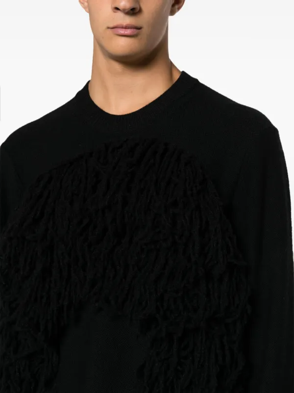 Fringe black sweater best sale