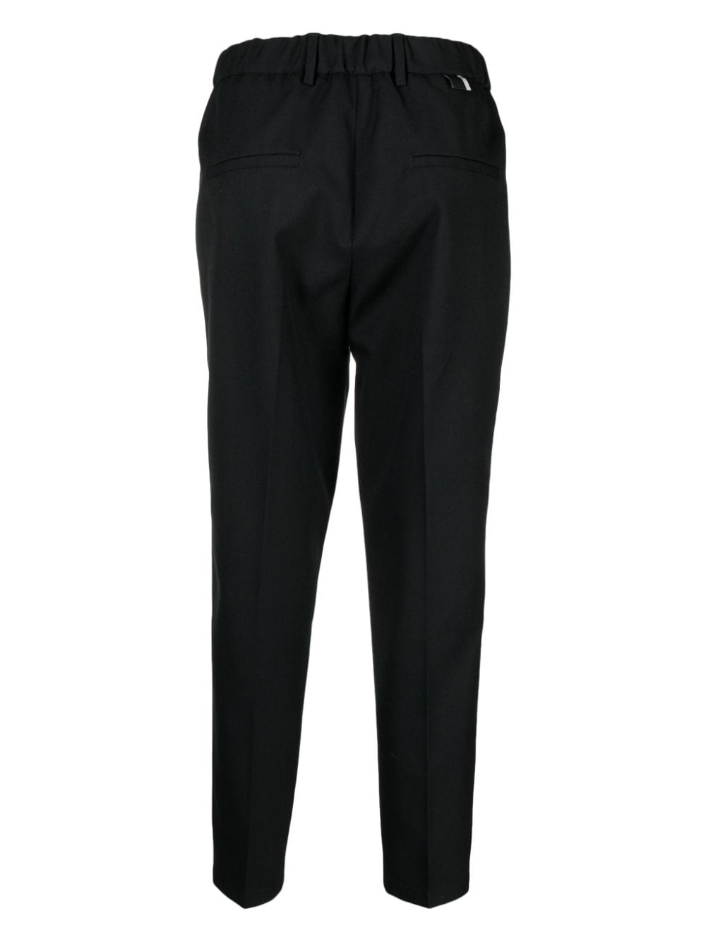 Low Brand pressed-crease tapered trousers - Zwart