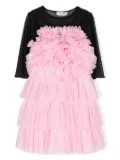 TWINSET Kids ruffled tiered dress - Black