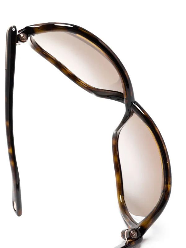 TOM FORD Betina バタフライラウンドサングラス TOM FORD Eyewear Bettina バタフライフレーム サングラス | ブラウン