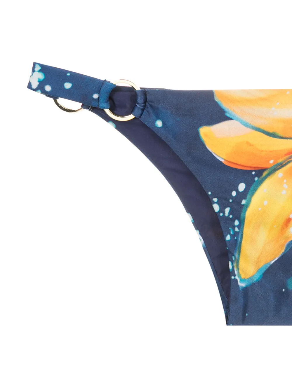 Lenny Niemeyer Floral-print Bikini Bottoms In Blue