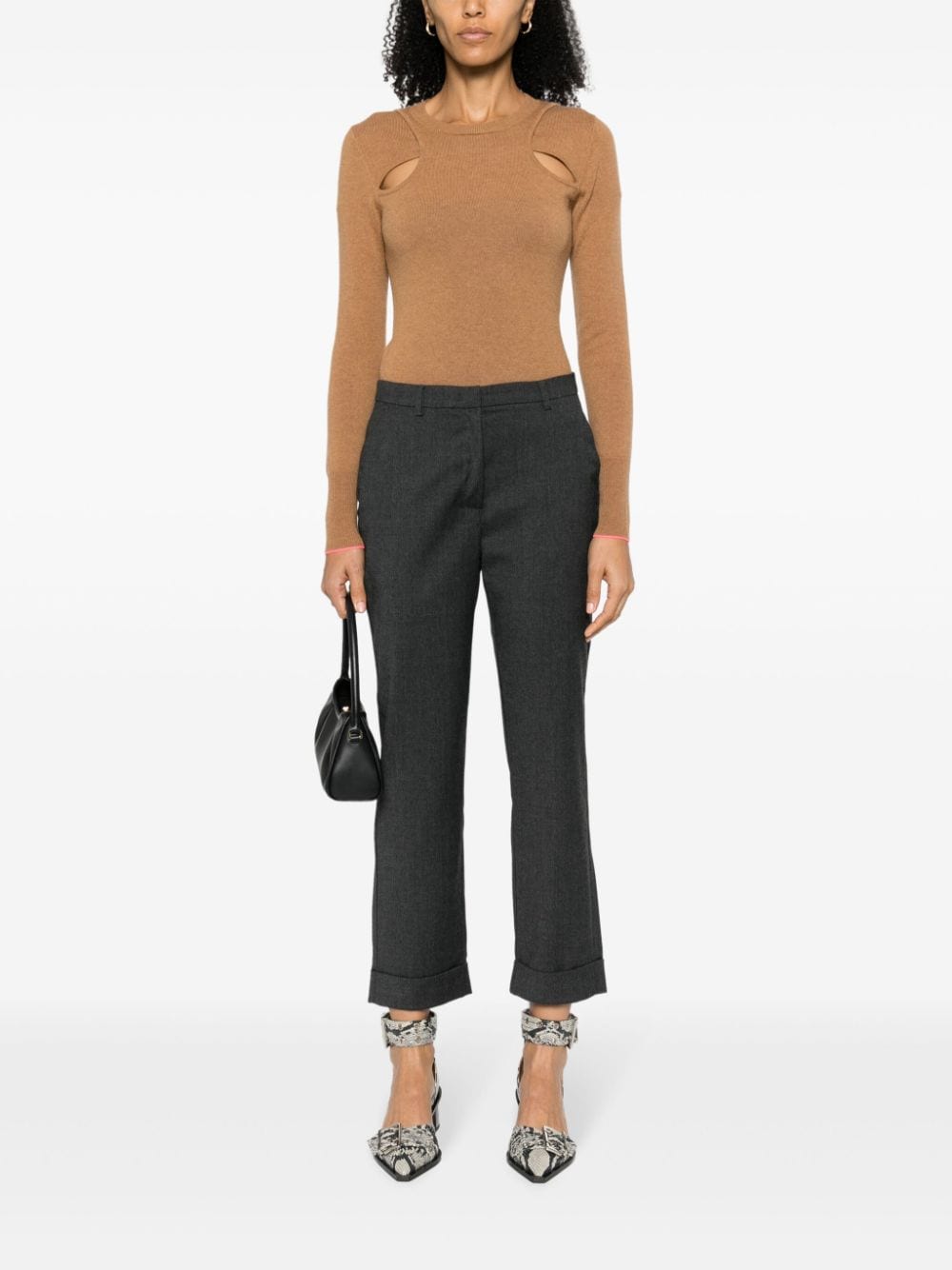 PINKO High waist broek - Grijs