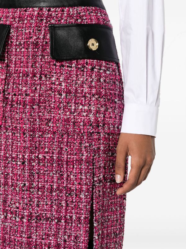 PINKO Tweed Midi Skirt Farfetch