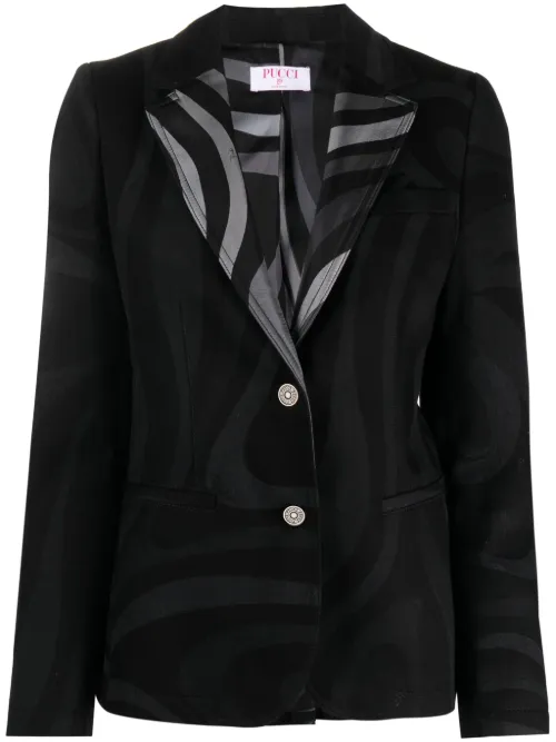 Blazer boutonné à fleurs - PUCCI - Modalova