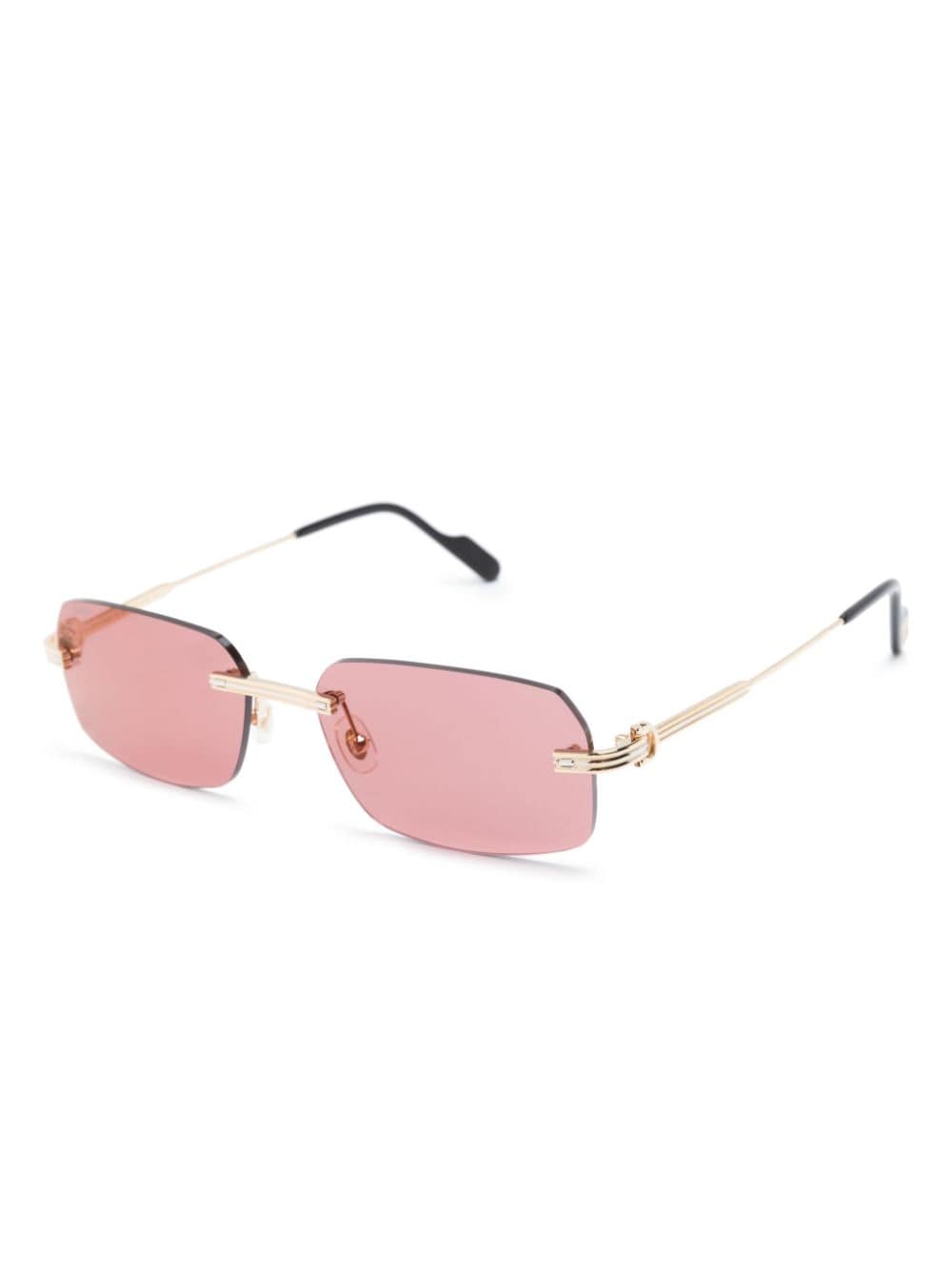 Cartier Eyewear rectangle-frame sunglasses - Roze