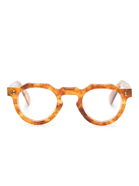 Lesca Crown tortoiseshell pantos-frame glasses