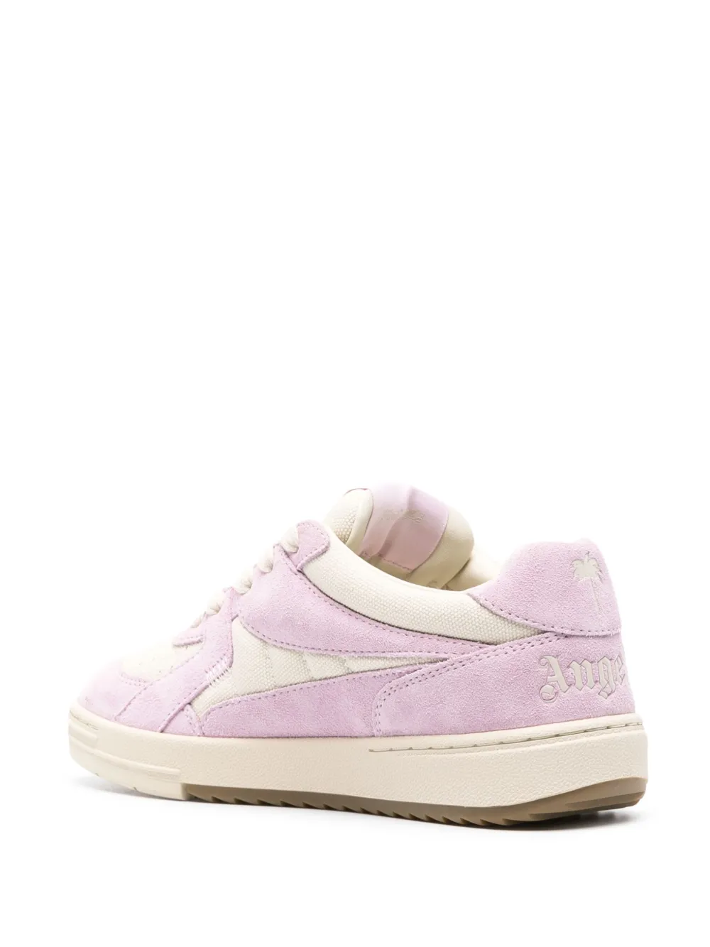 Palm Angels Logo Embossed Low-top Sneakers In White