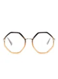 Chloé Eyewear oversized geometric-frame glasses - Black