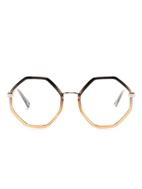Chloé Eyewear lentes oversize con armazón geométrico