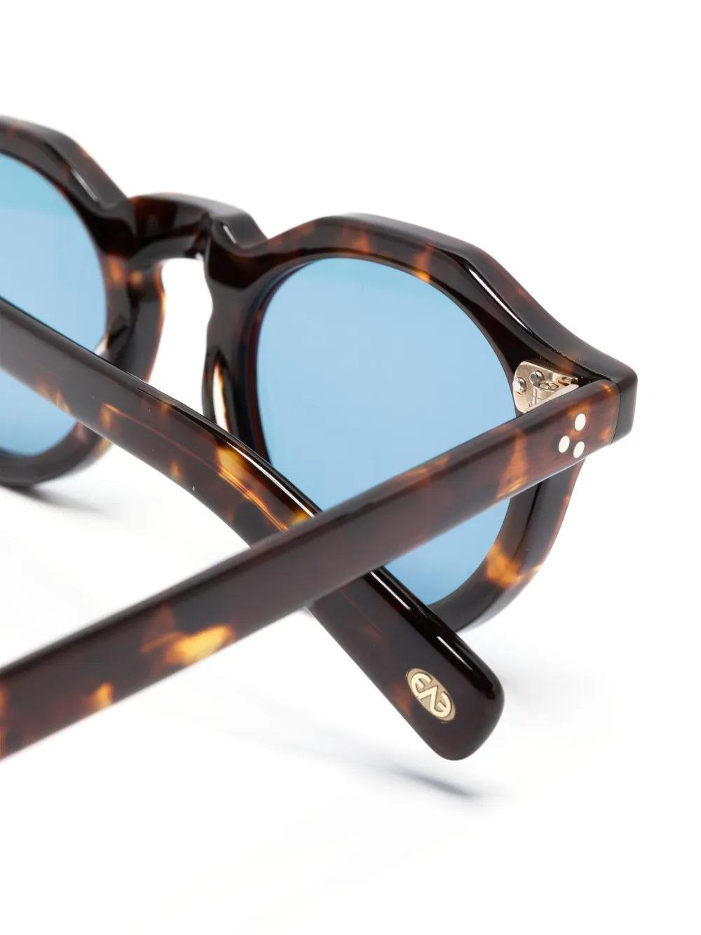 Eyevan7285 Zonnebril met rond montuur Bruin
