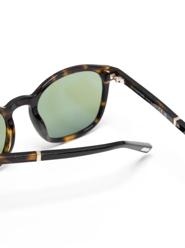 TOM FORD Eyewear トータスシェル ラウンドサングラス | ブラウン 