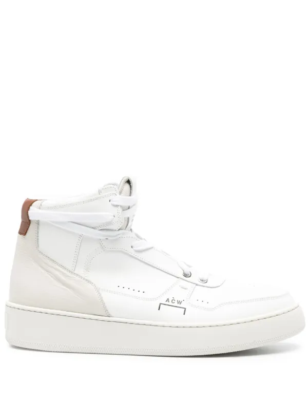 【関税込み】Luol Hi Top Sneakers - A Cold Wall - Leather - W A-COLD-WALL* Luol high-top Leather Sneakers | White | FARFETCH