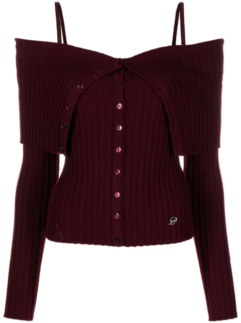 Blumarine top tejido de canalé