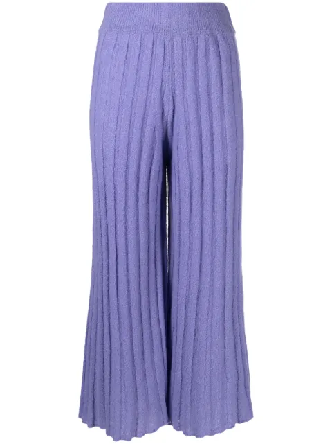 Rus Lune ribbed-knit flared trousers