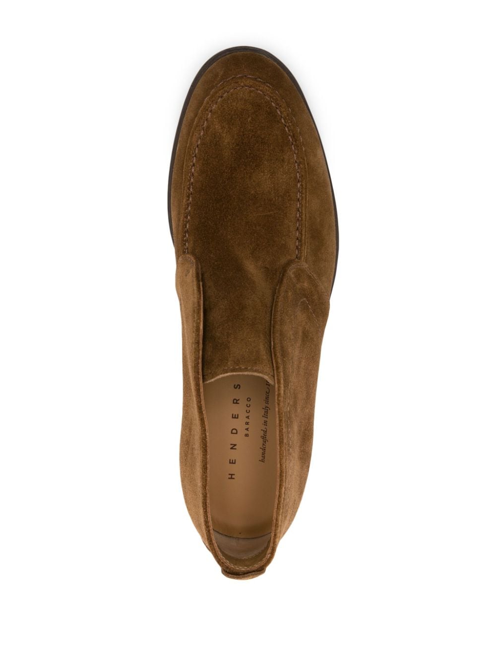 Shop Henderson Baracco Almond-toe Suede Ankle Boots In Brown