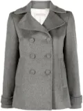 Blanca Vita notched-lapels mélange-effect peacoat - Grey