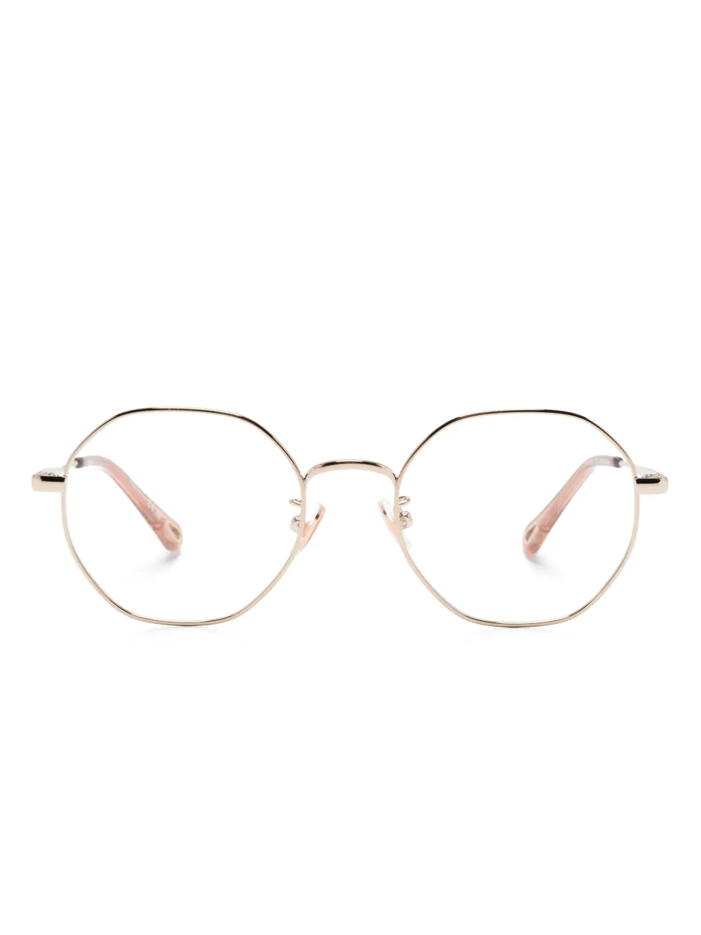 Chloé Eyewear Brille mit geometrischem Gestell - Gold