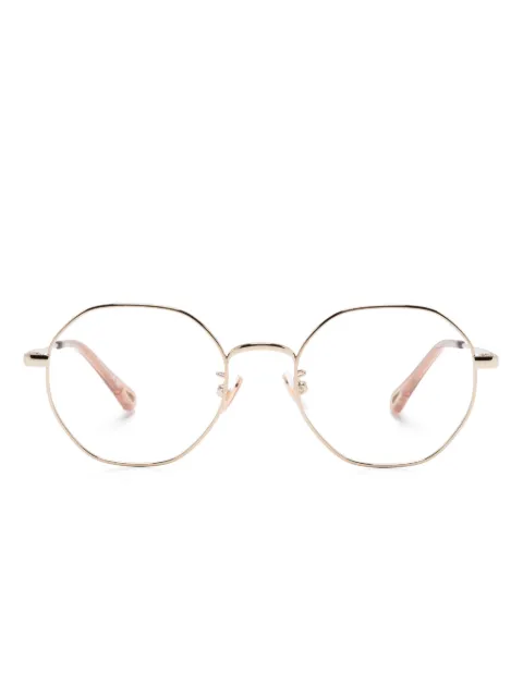Chloé Eyewear 기하학 프레임 메탈 안경