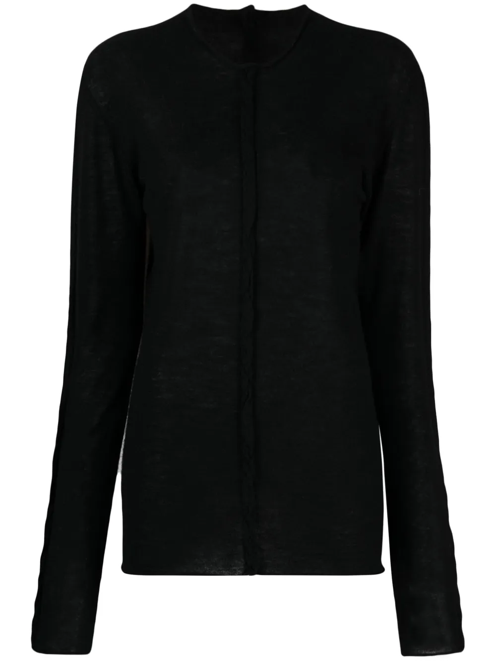 Uma Wang Vertical-seamed Cashmere Jumper In Black